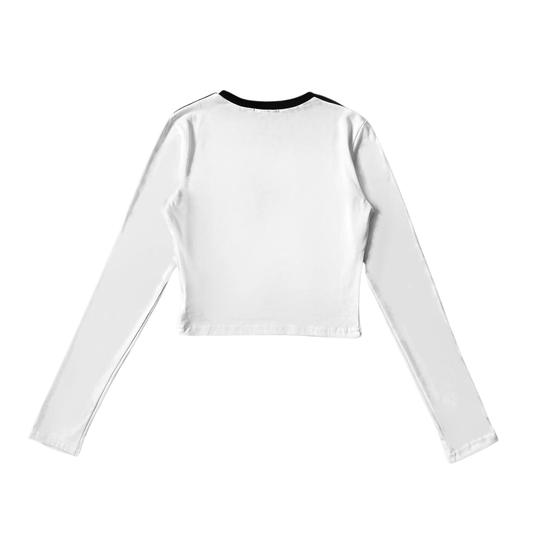Girl'sGirl Striped White Long Sleeves