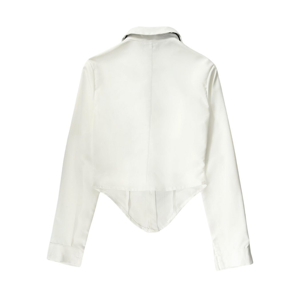 Girl'sGirl Solid Black Tie Shirt