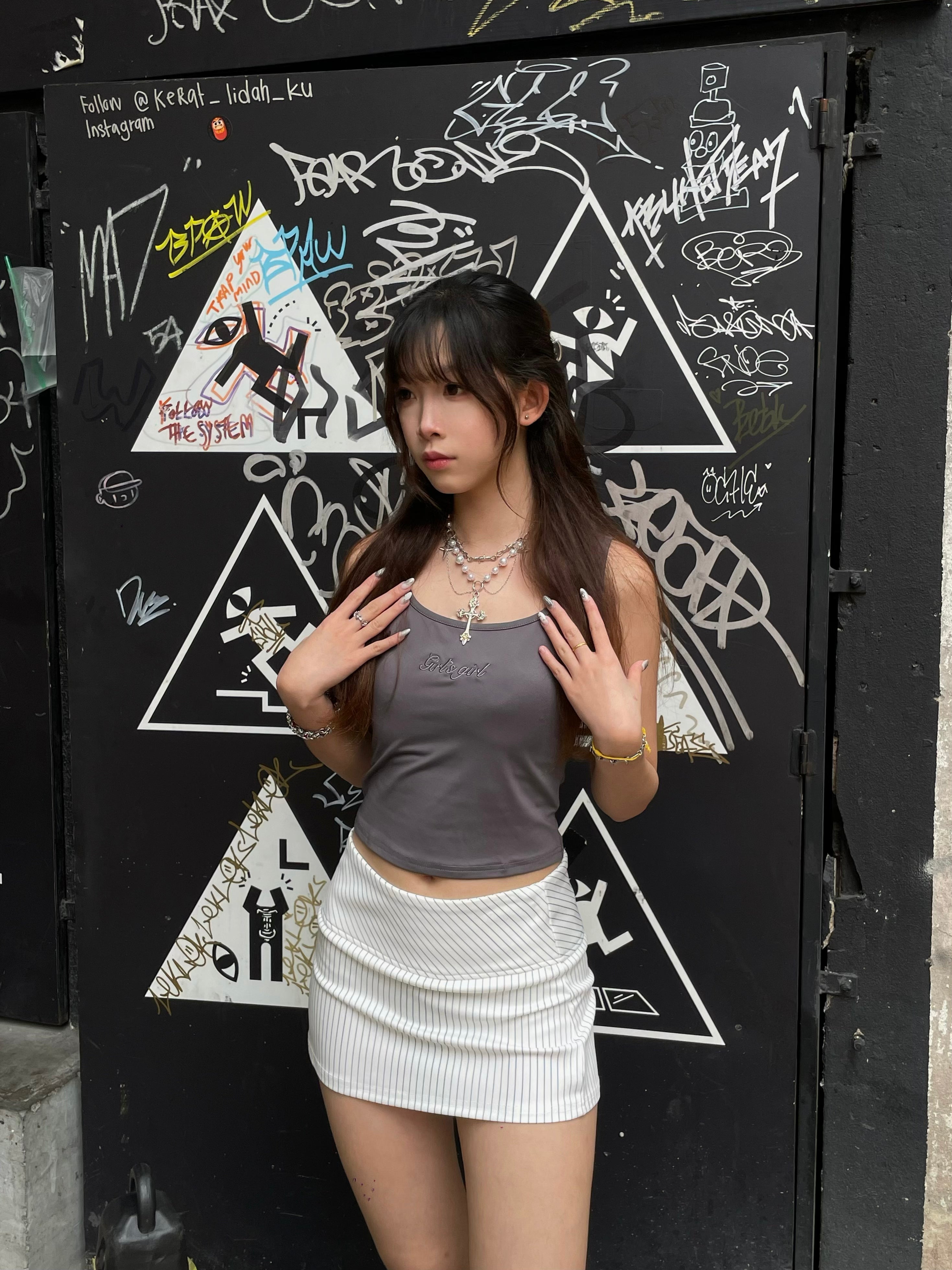 Girl'sGirl Grey Basic Tank Top