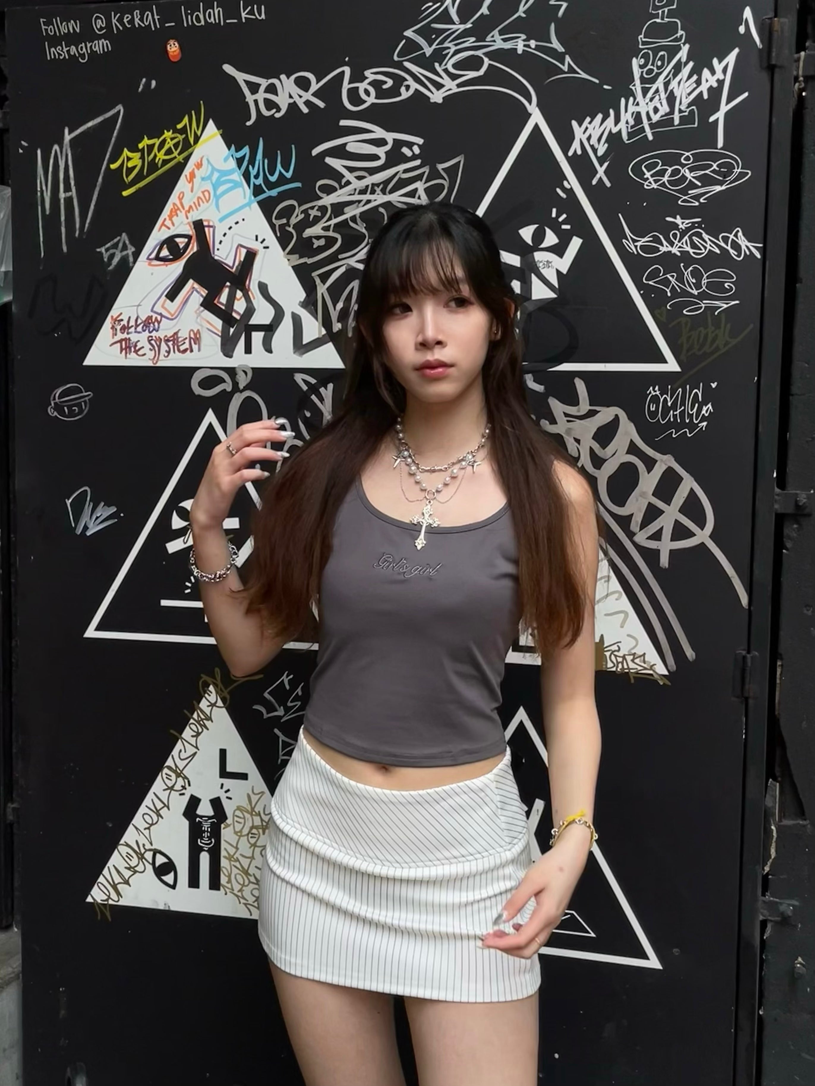 Girl'sGirl Grey Basic Tank Top