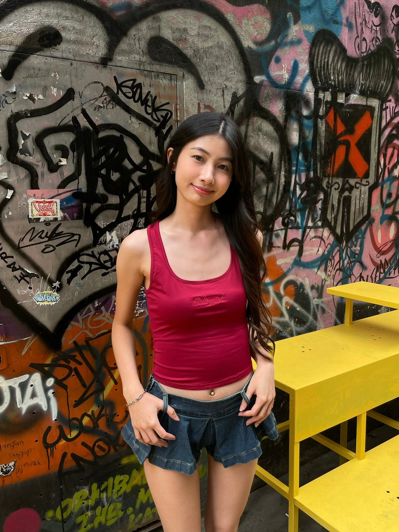 Girl'sGirl Red Basic Tank Top