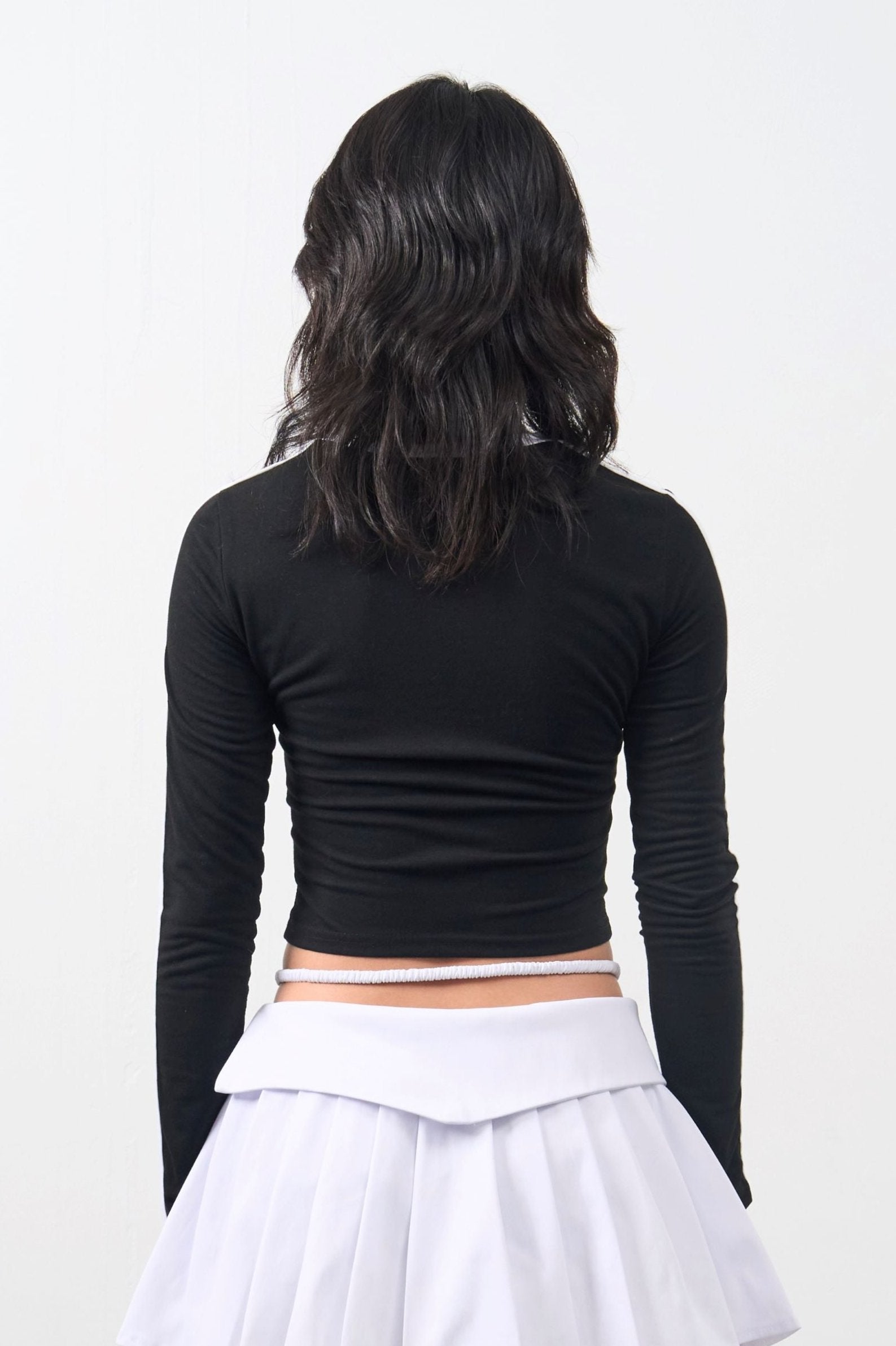 Girl'sGirl Striped Black Long Sleeves
