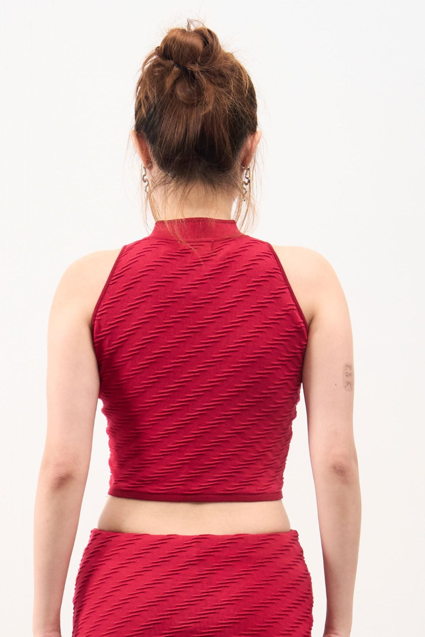 GG CNY Red Chinese Retro Crop Top