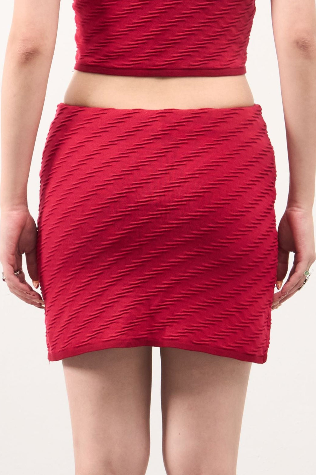 GG CNY Red Chinese Retro Short Skirt