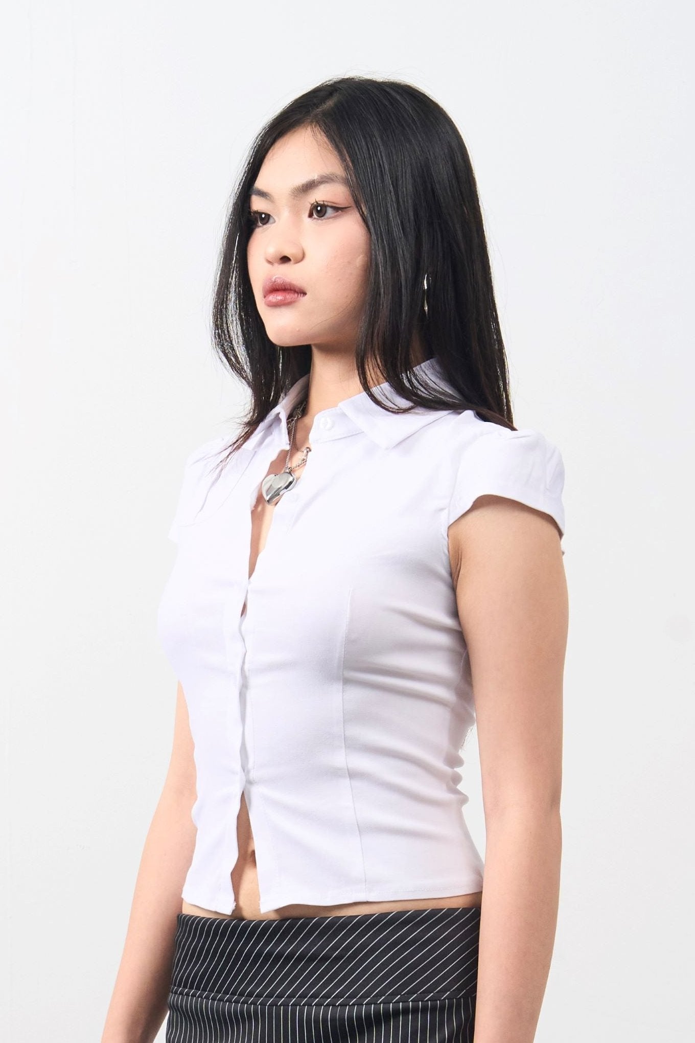 Girl'sGirl White Button Up Shirt