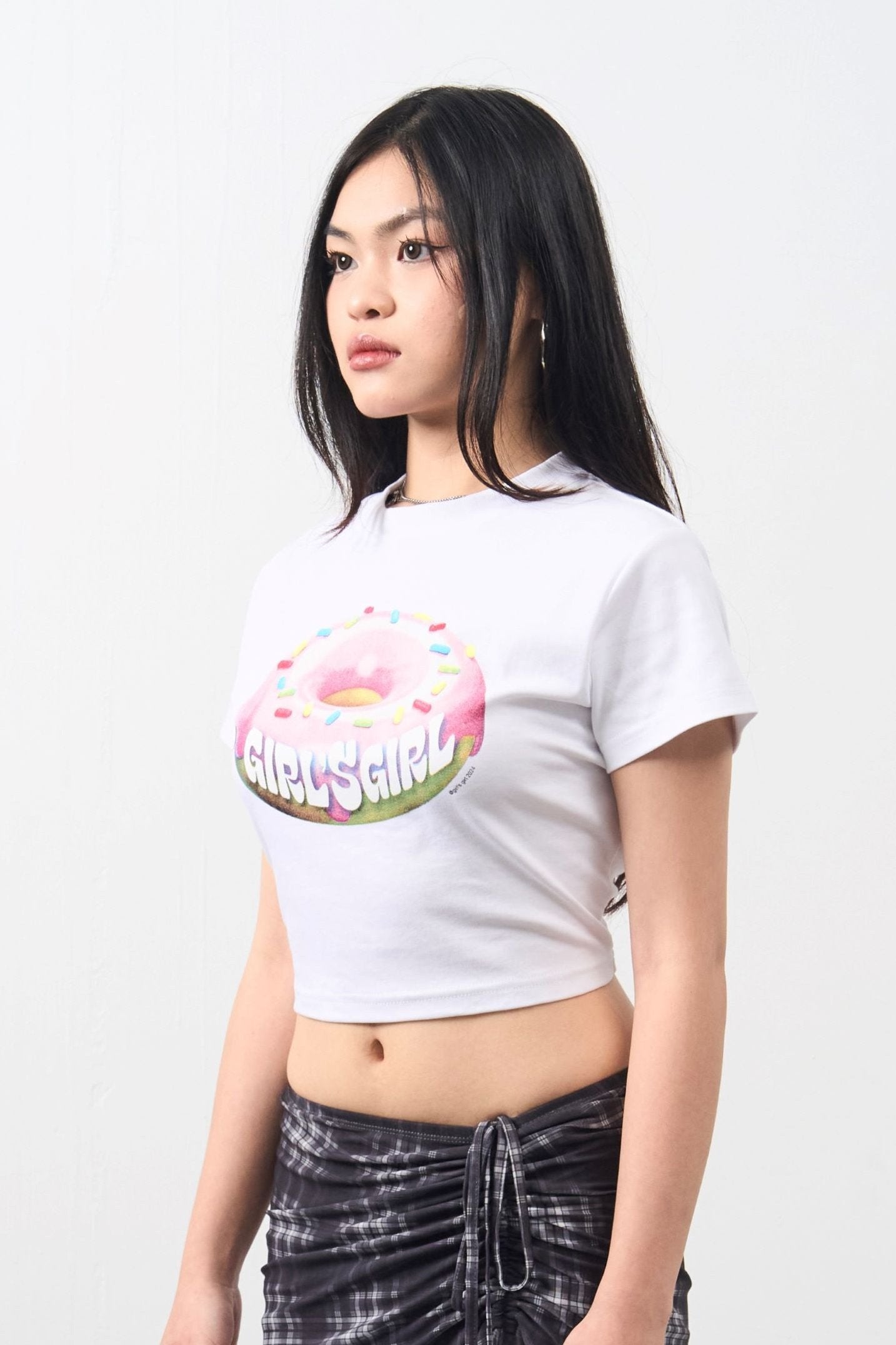 Girl'sGirl Doughnut White Crop Top