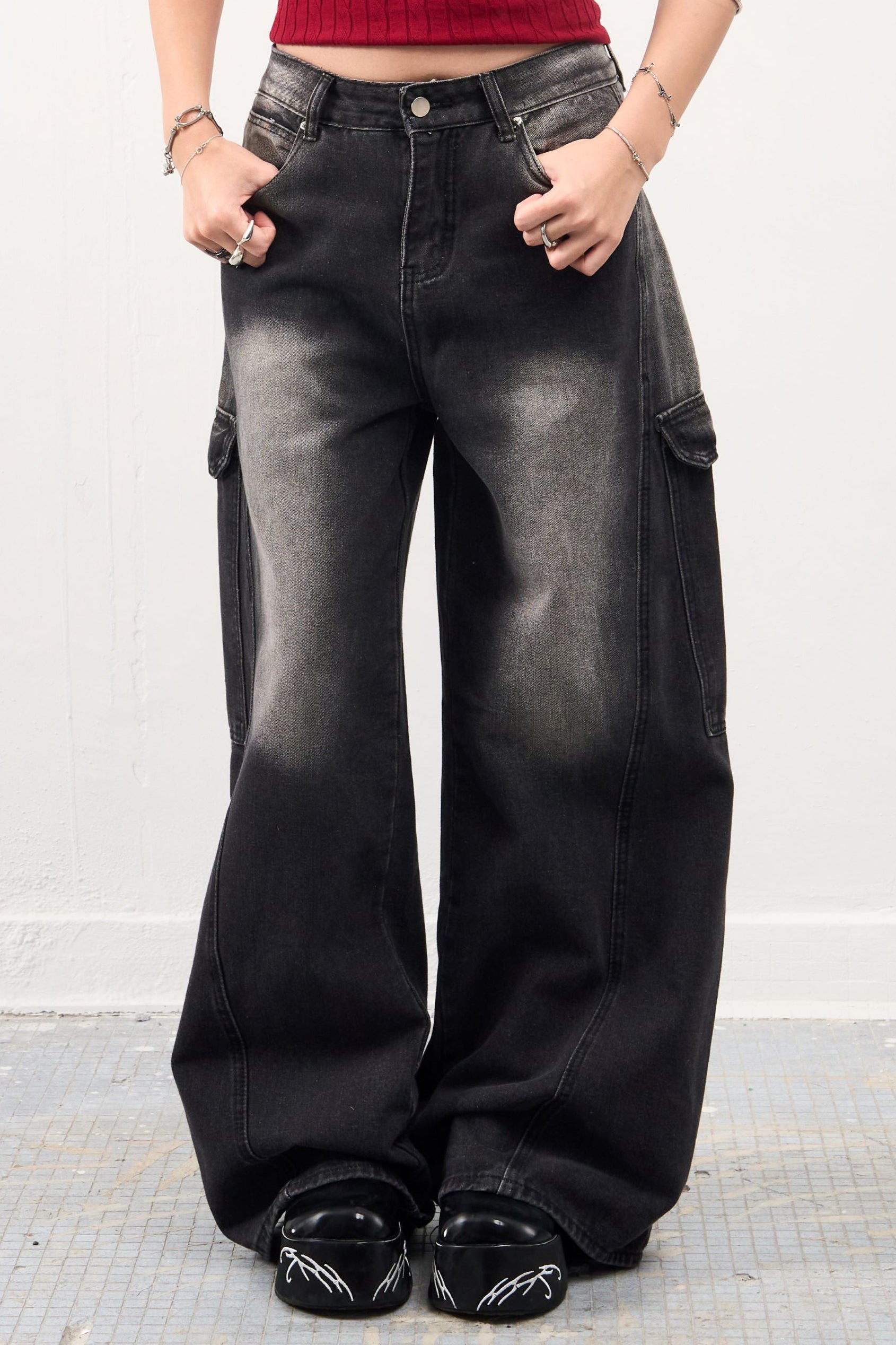 GG Black Baggy Pants