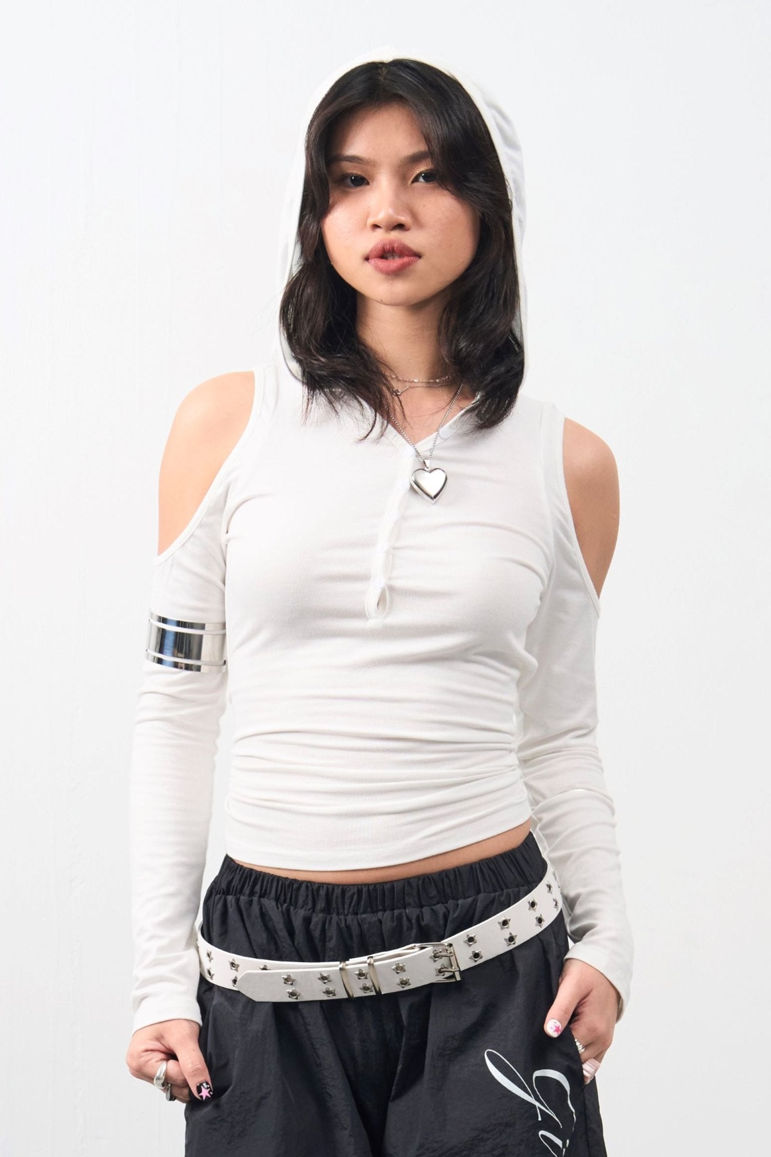 Girl'sGirl White Hooded Long Sleeve