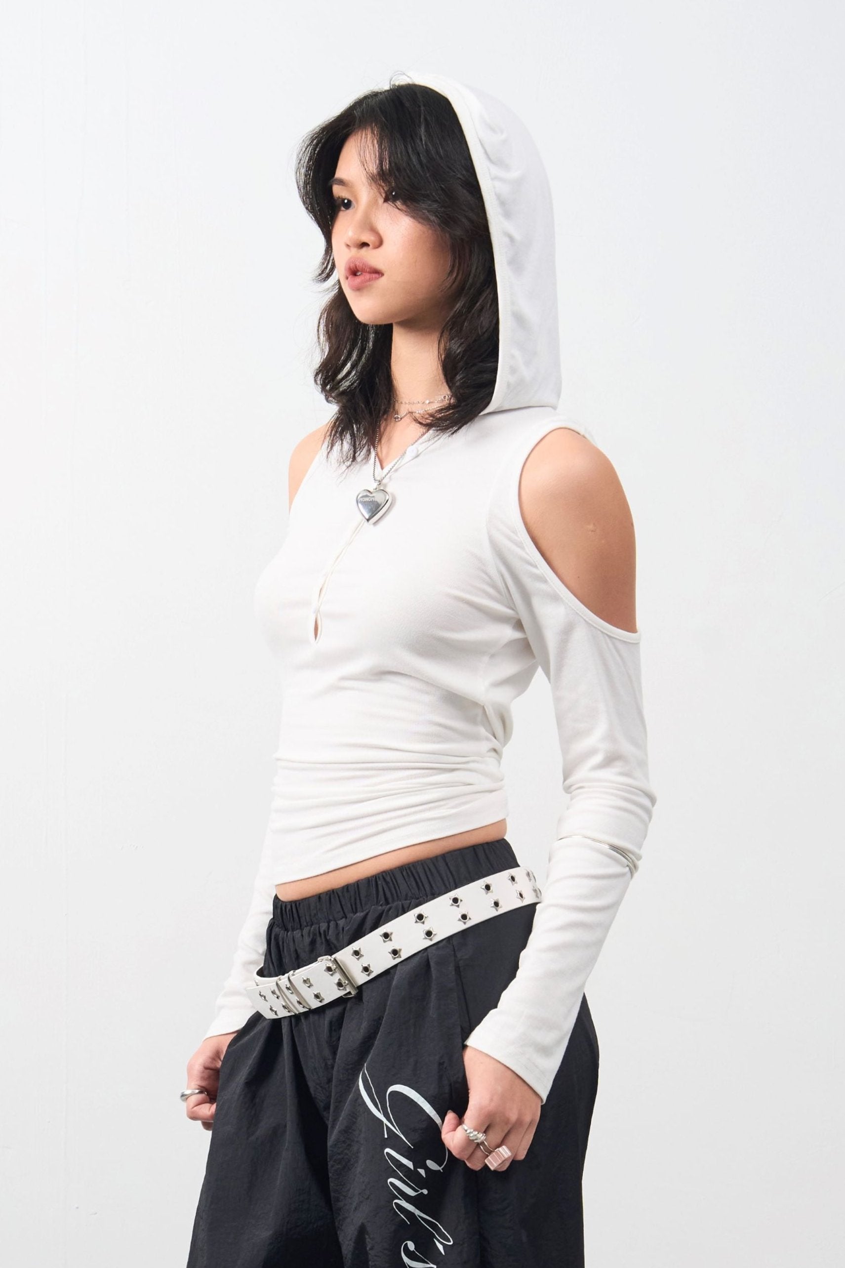Girl'sGirl White Hooded Long Sleeve