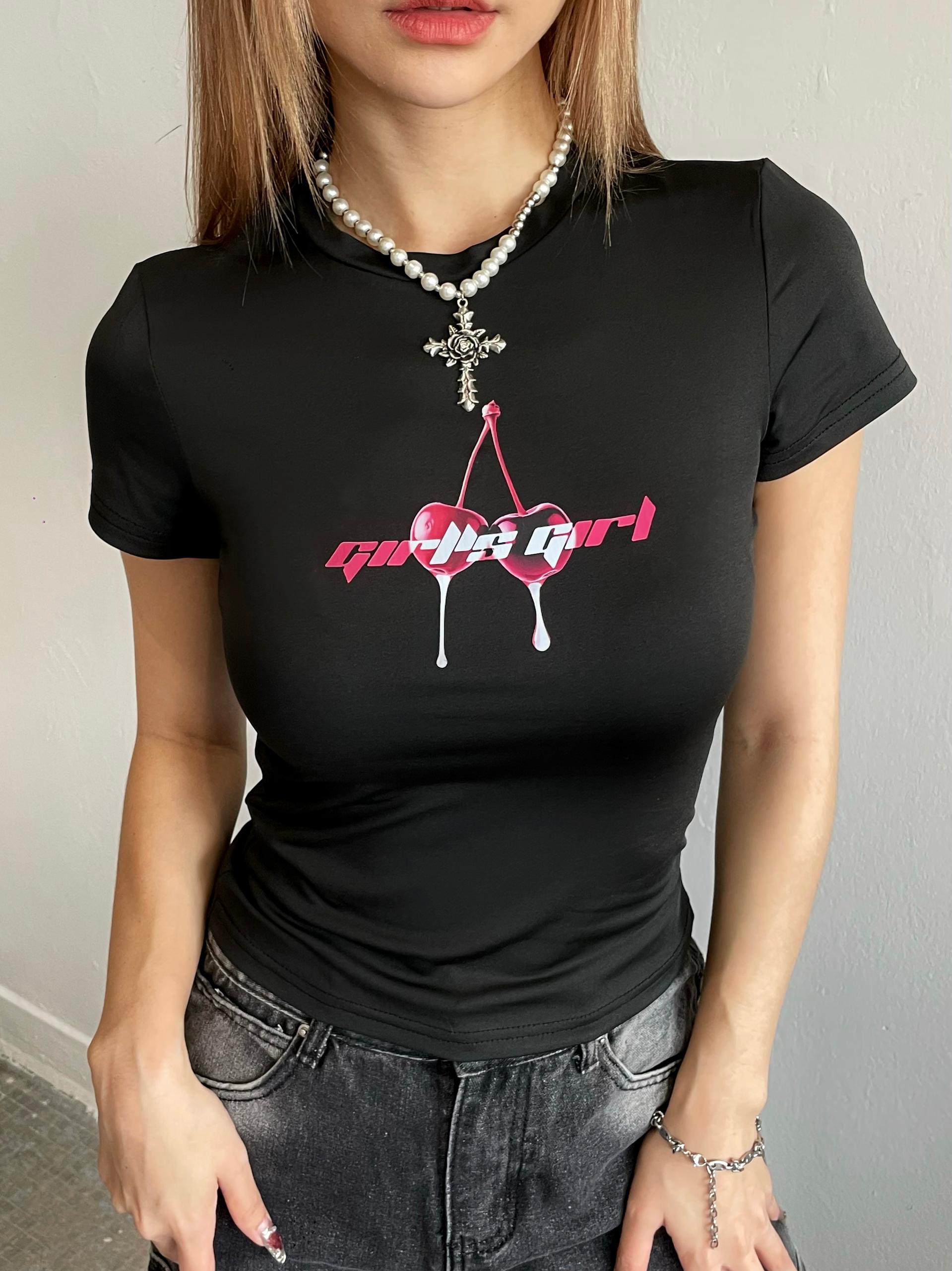 Girl'sGirl Black Slim Fit Top