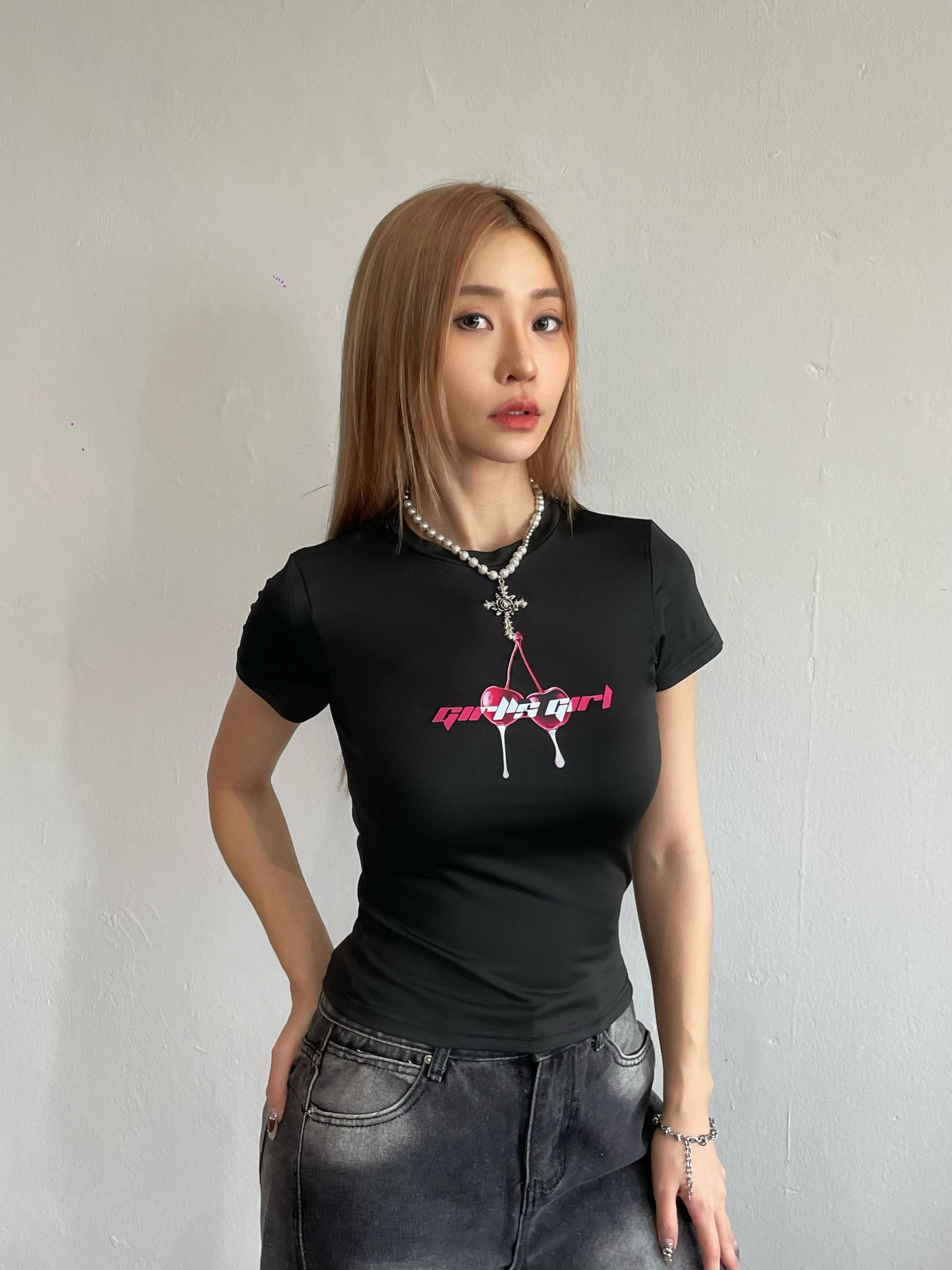 Girl'sGirl Black Slim Fit Top