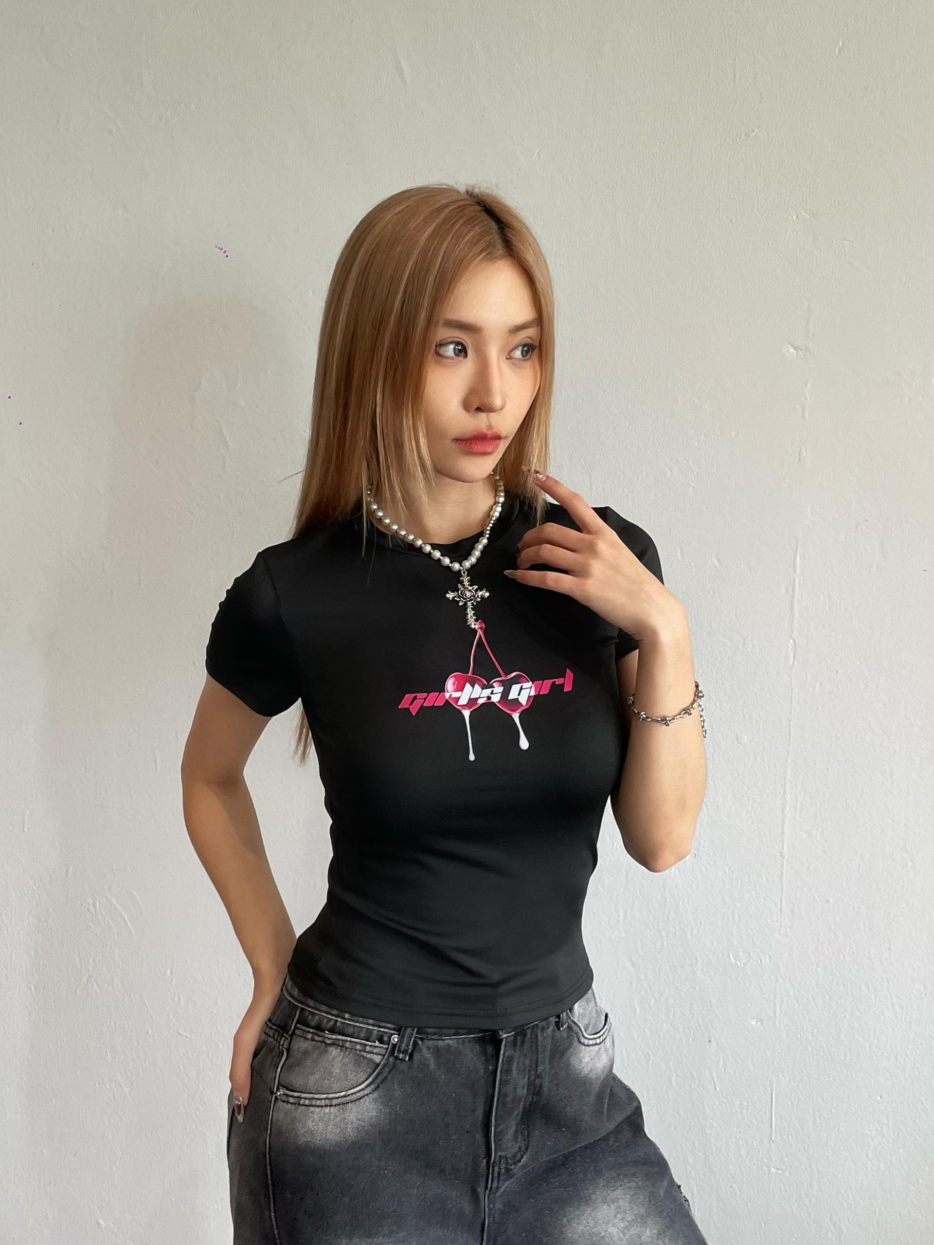 Girl'sGirl Black Slim Fit Top