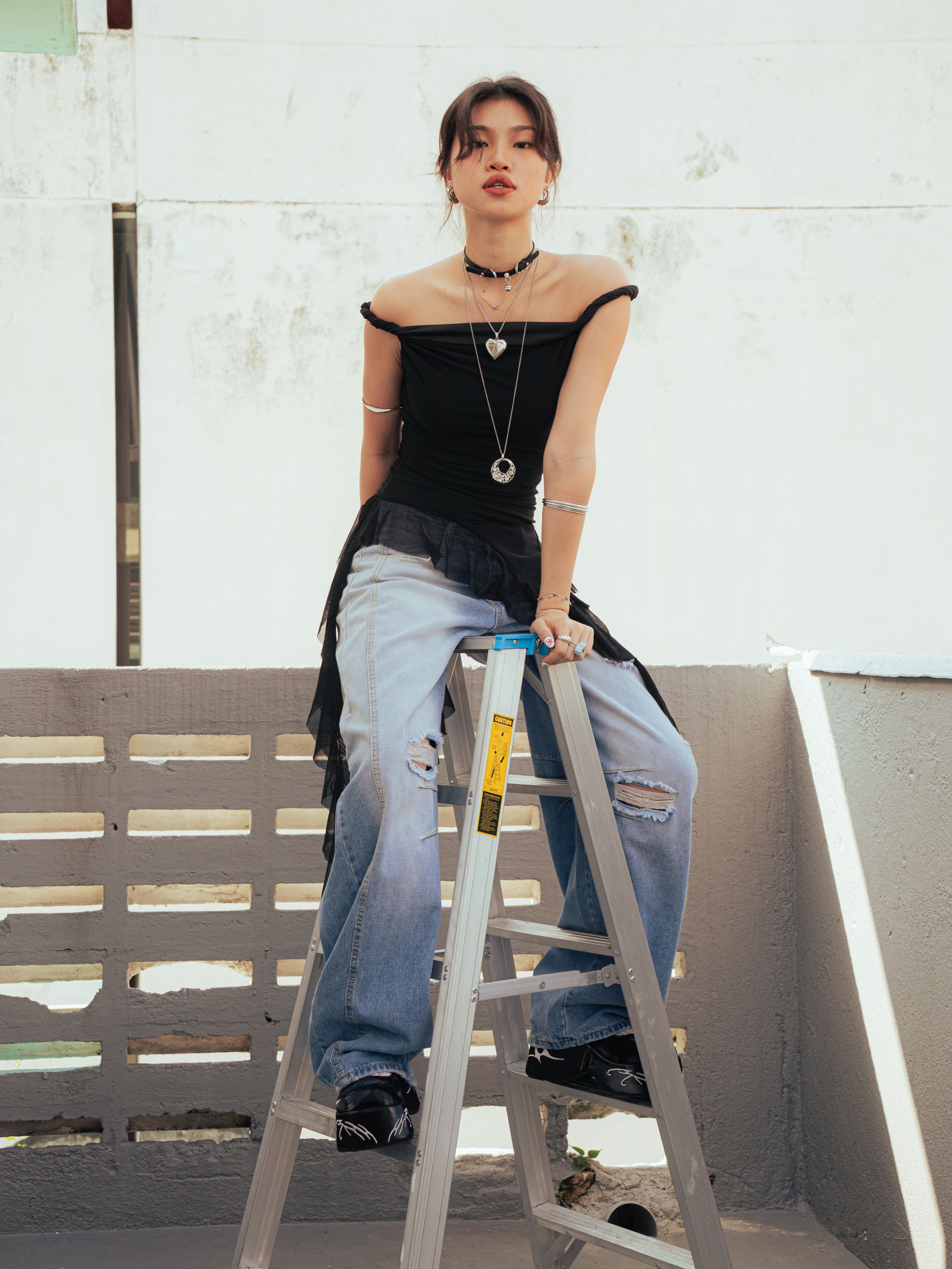 Girl'sGirl Retro Oversized Wide Leg Denim Pants