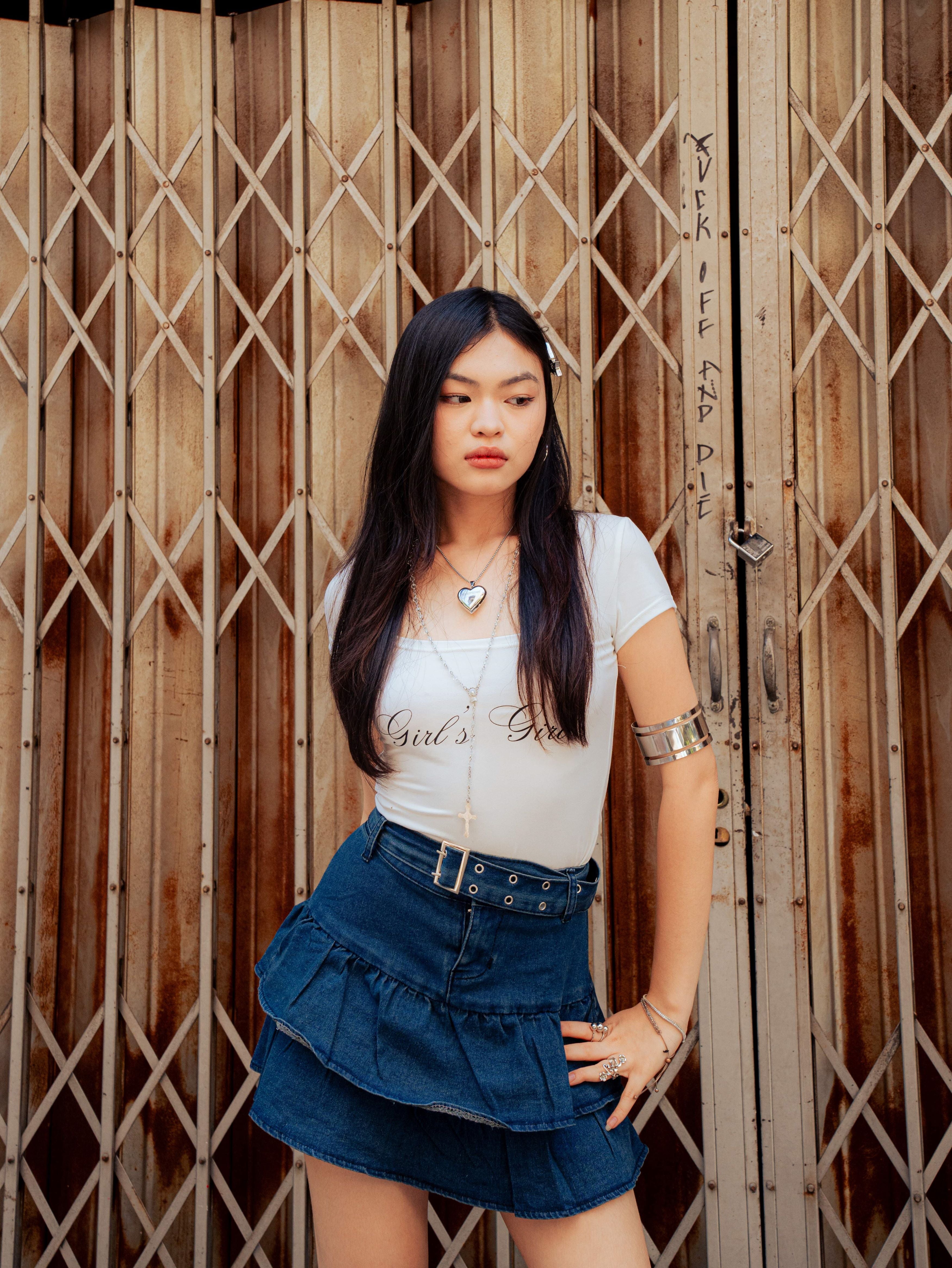 Girl'sGirl Denim Mini Skirt