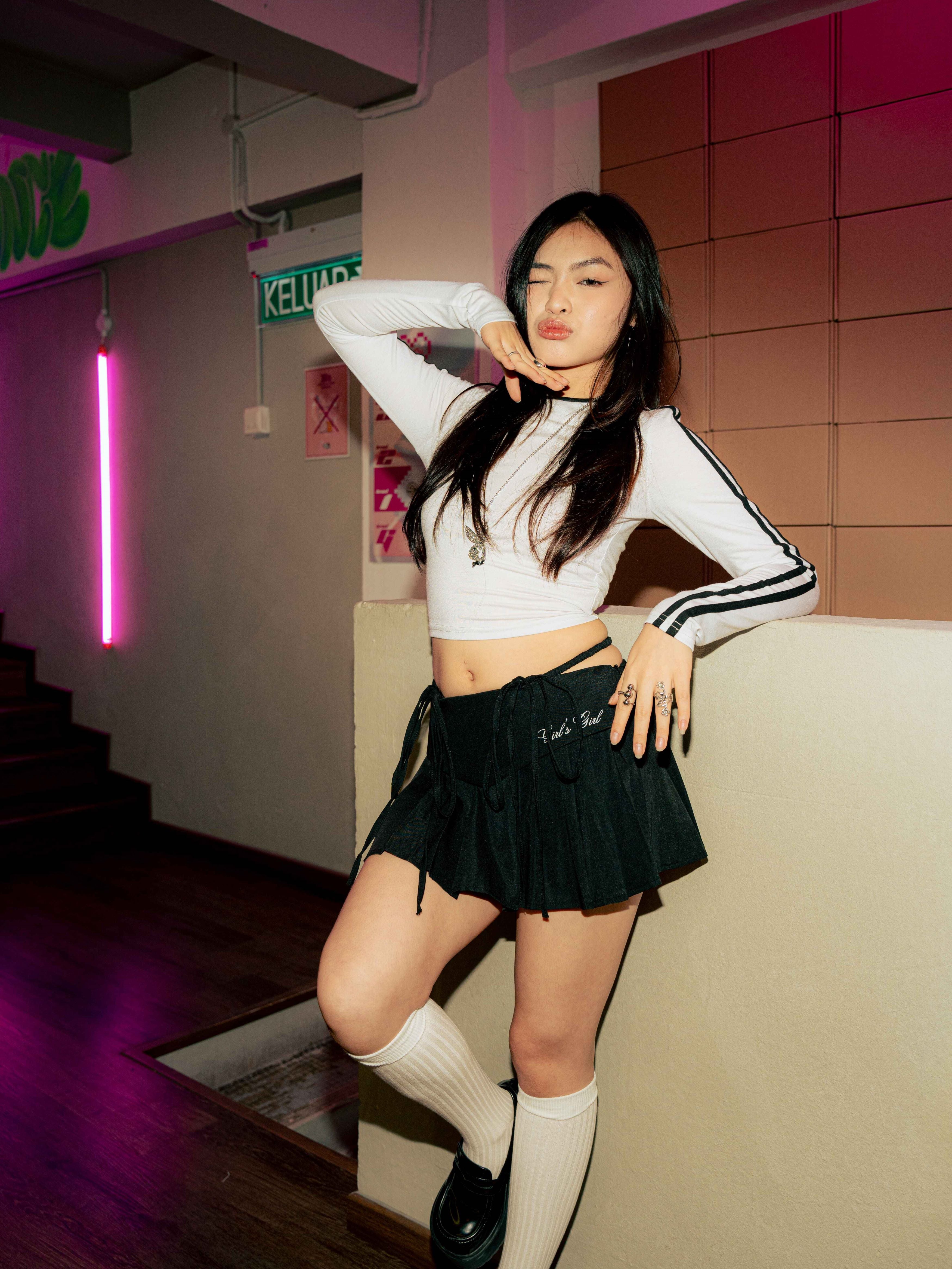 Girl'sGirl Rich Black Flare Skirt