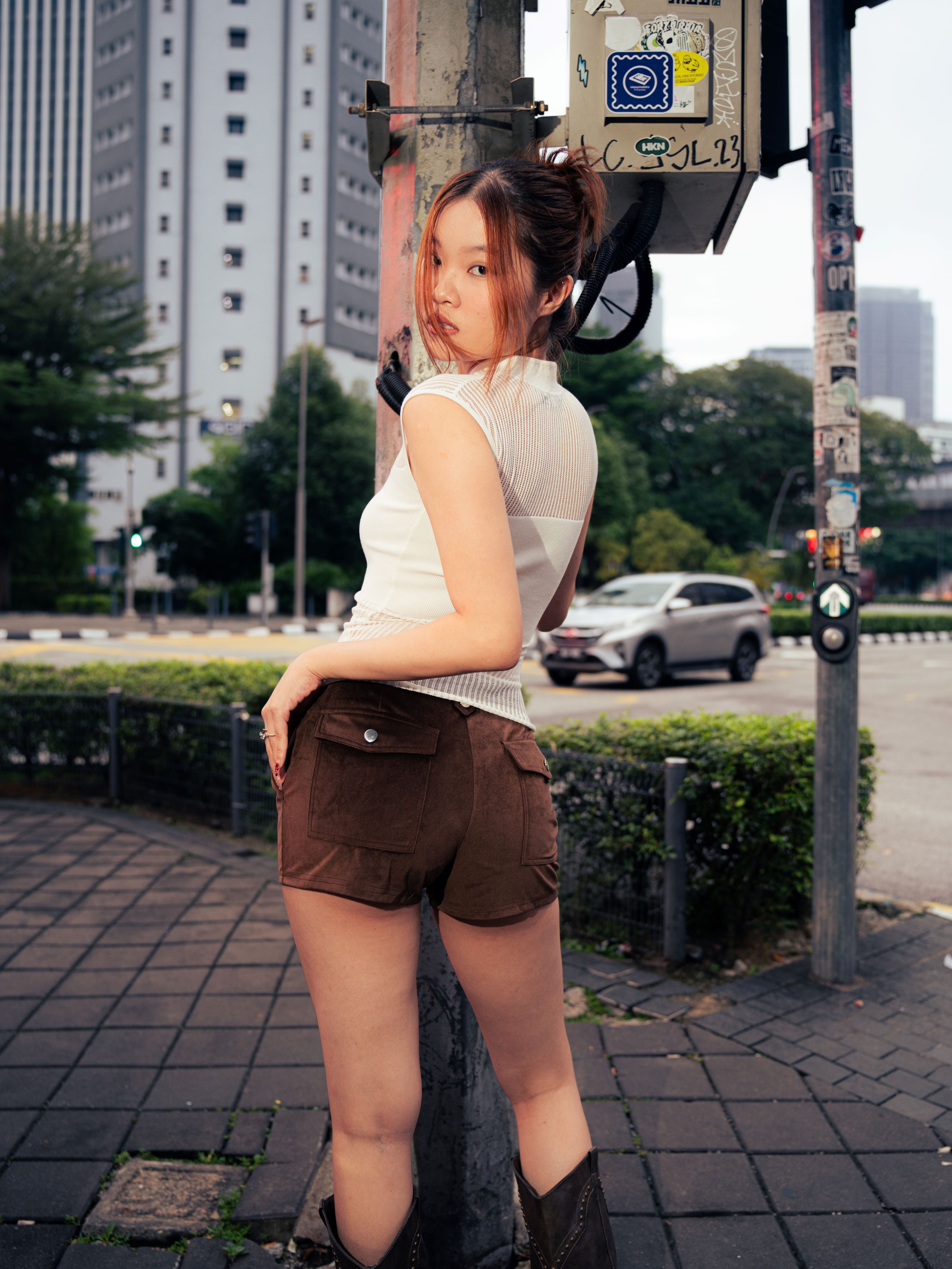 GG CNY Brown Short Pants