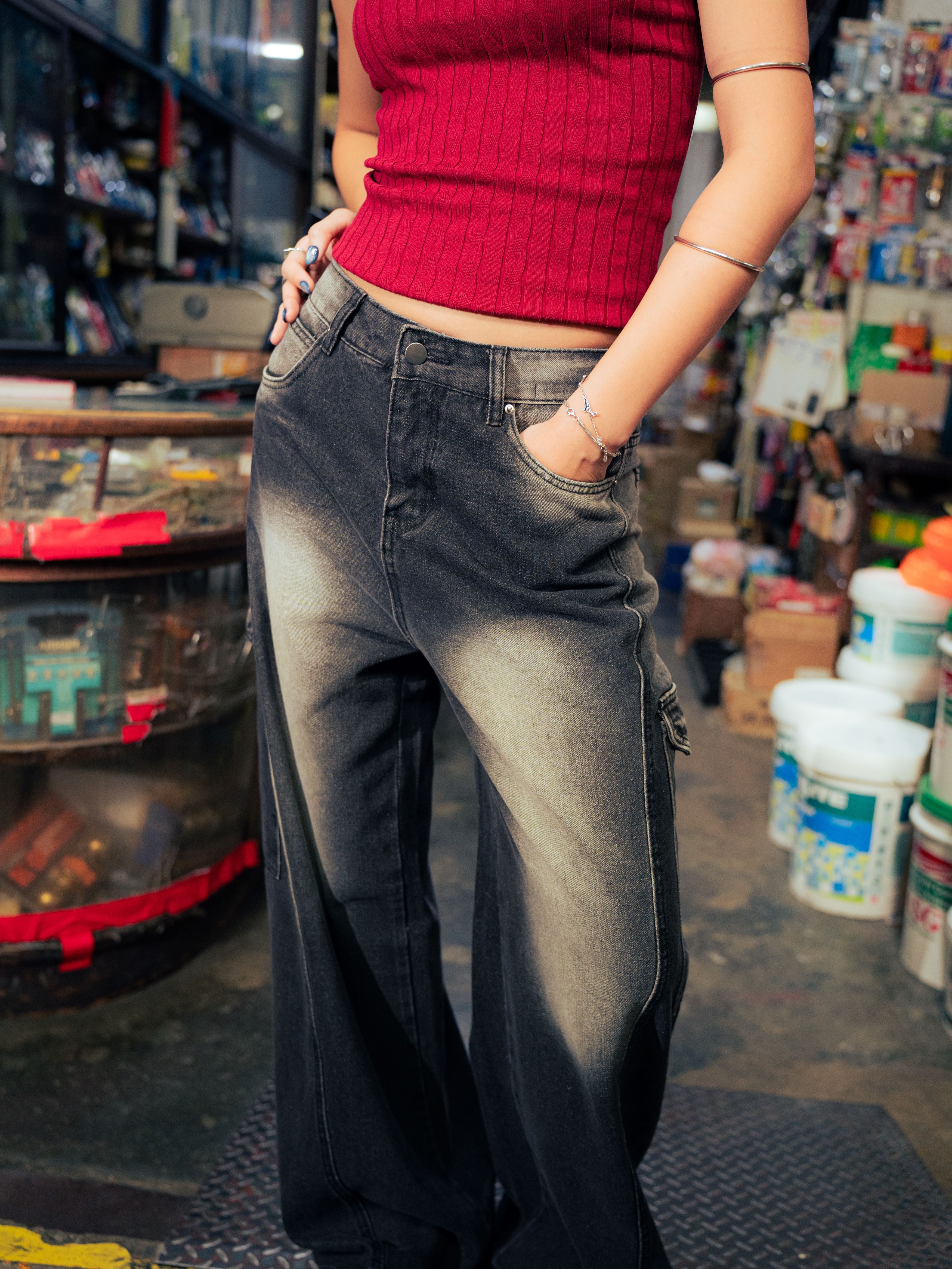 GG Black Baggy Pants