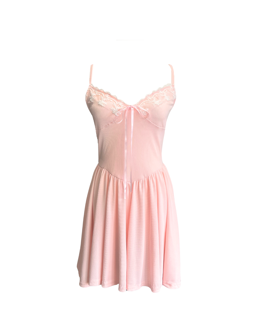 Light Pink Front-Tie Bow Ballet Dress