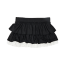GG Black White Mini Flared Skirt