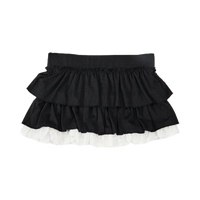 GG Black White Mini Flared Skirt