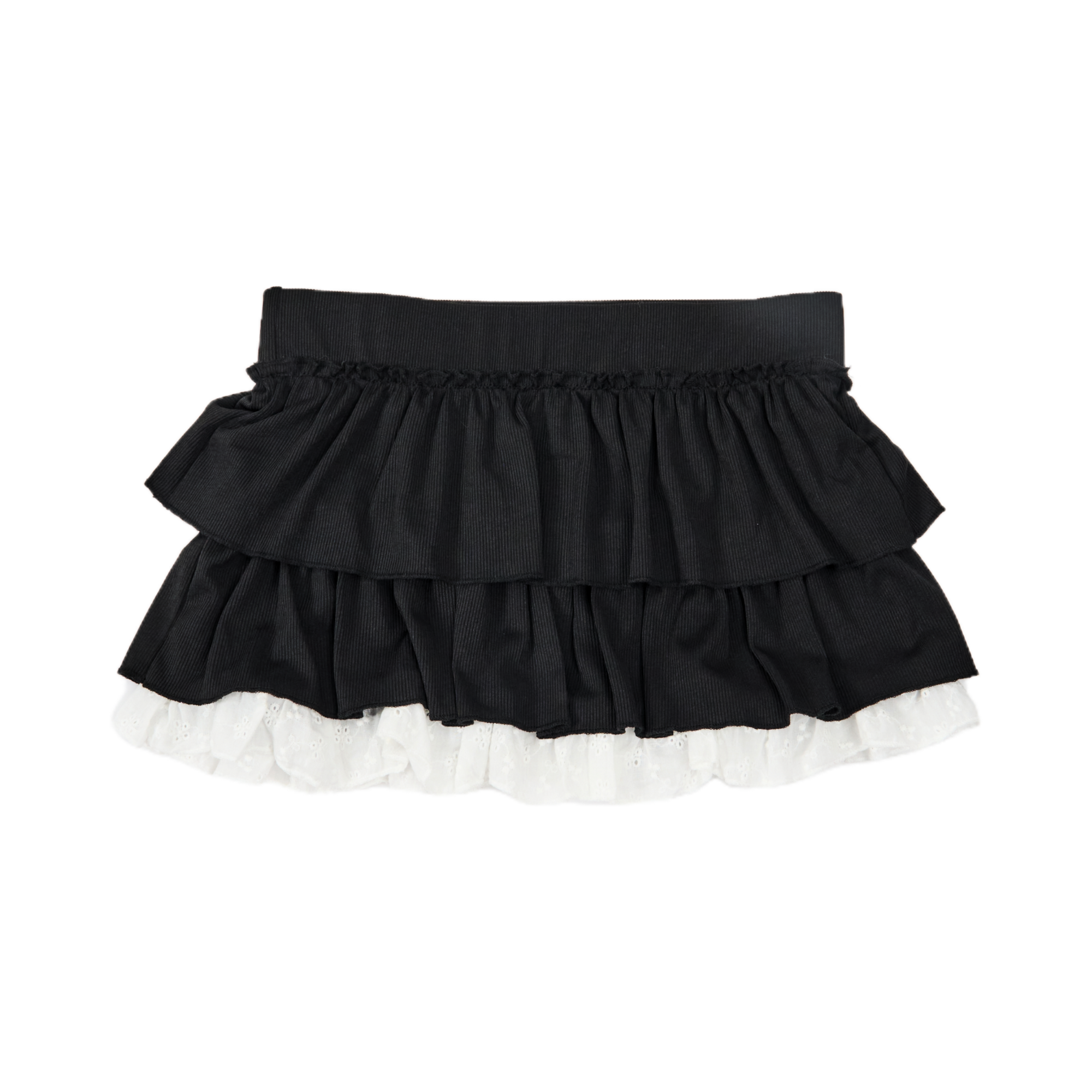 GG Black White Mini Flared Skirt