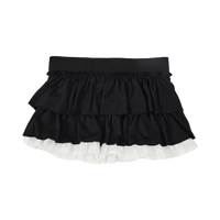 GG Black White Mini Flared Skirt
