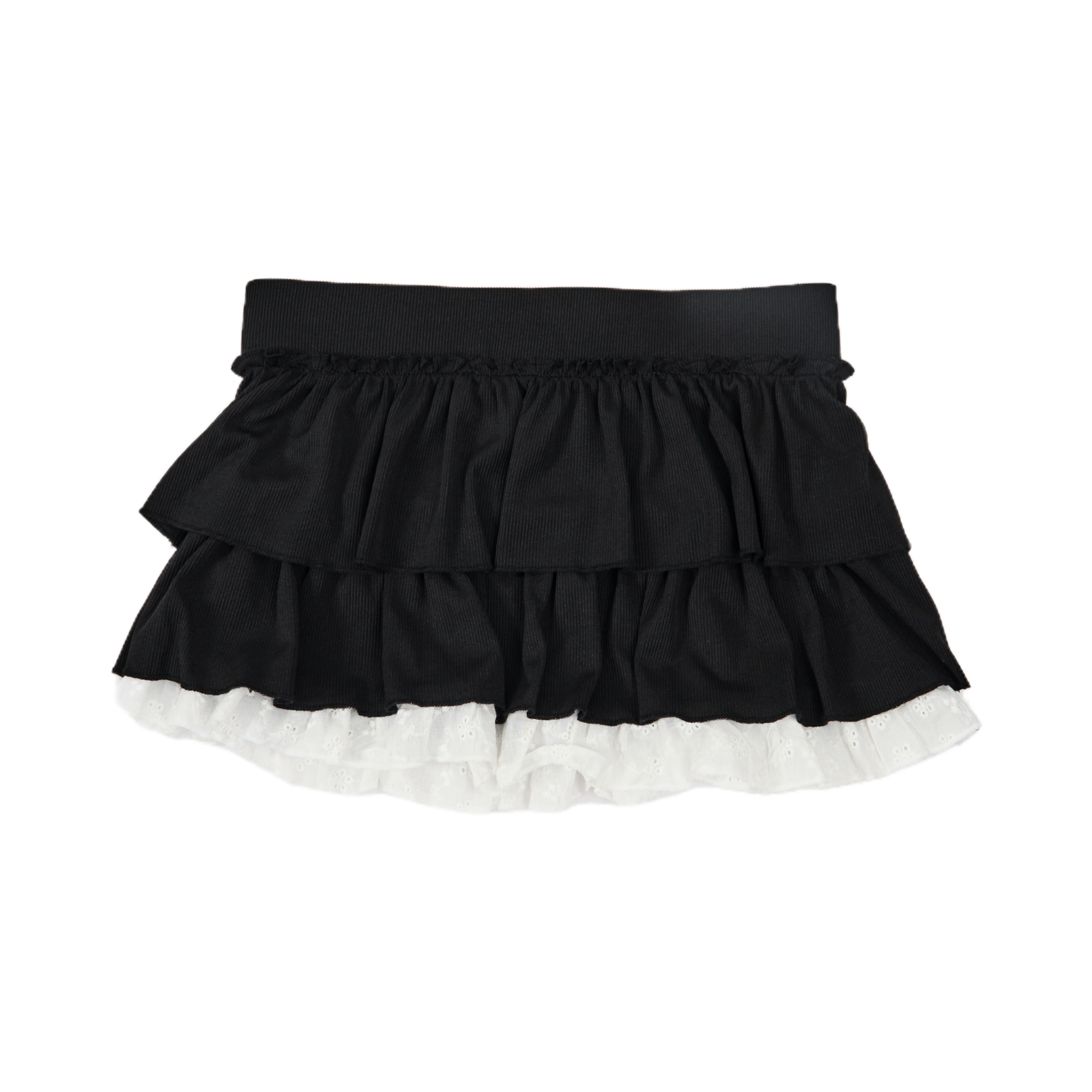 GG Black White Mini Flared Skirt