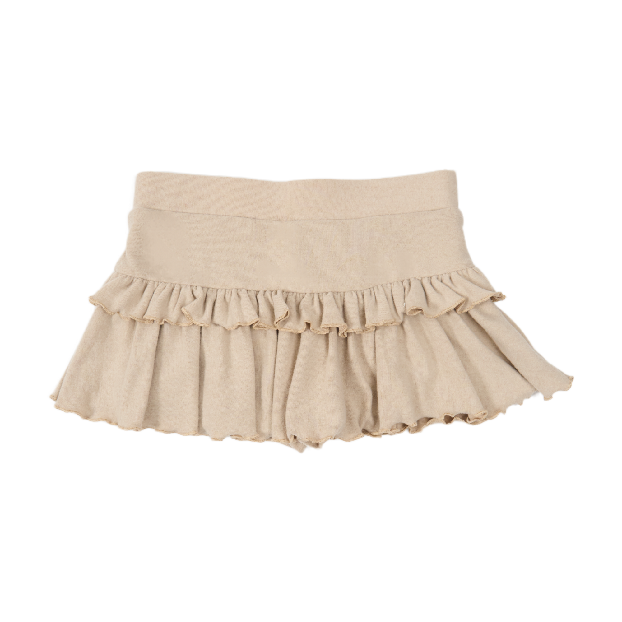 GG Beige Mini Flared Skirt