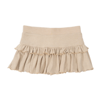 GG Beige Mini Flared Skirt