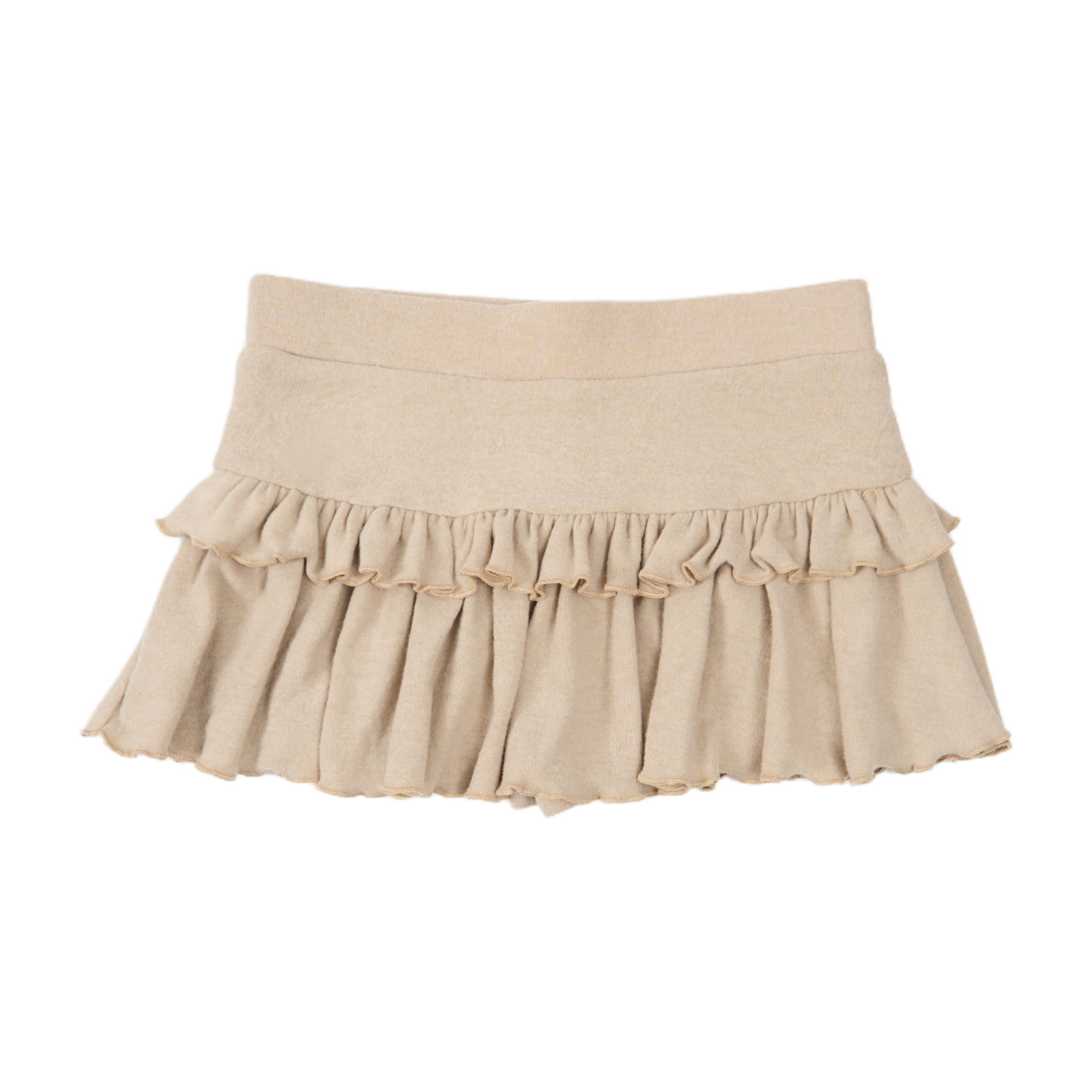 GG Beige Mini Flared Skirt