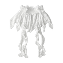 Girl'sGirl Pure White Leaf Edge Flapping Half Skirt