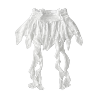 Girl'sGirl Pure White Leaf Edge Flapping Half Skirt