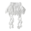 Girl'sGirl Pure White Leaf Edge Flapping Half Skirt