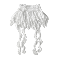 Girl'sGirl Pure White Leaf Edge Flapping Half Skirt