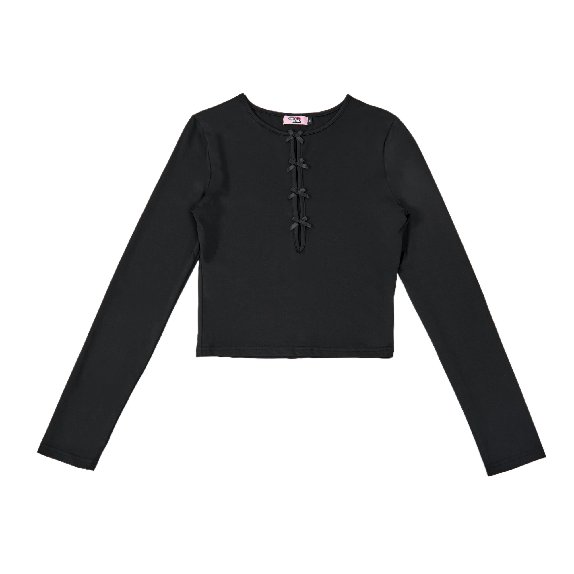 GG CNY Black Chinese Bow Style Long Sleeve
