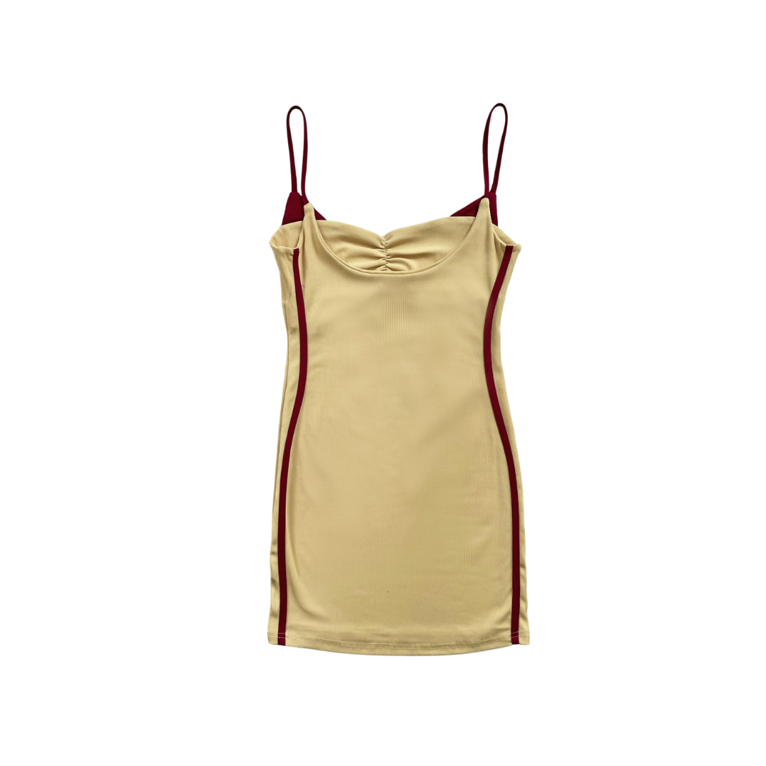 Girl'sGirl Apricot Khaki Bodycon Dress