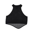 GG CNY Black Front Tie Collar Tank Top