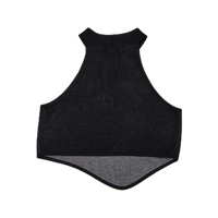 GG CNY Black Front Tie Collar Tank Top
