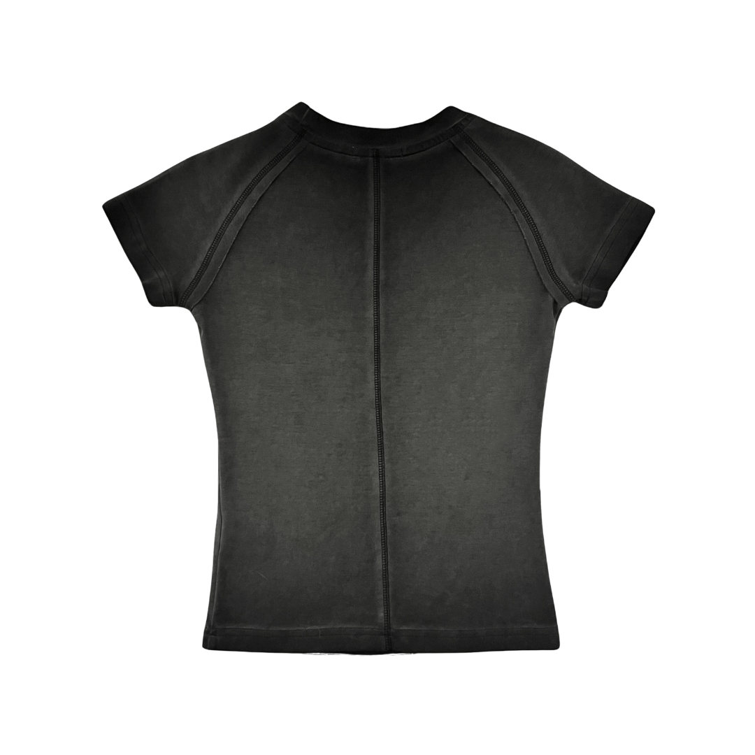 Girl'sGirl Greyish Black Basic Top