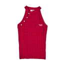 GG CNY Red Mandarin Oriental Button Tank Top