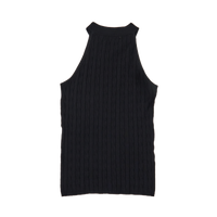 GG CNY Black Mandarin Oriental Button Tank Top