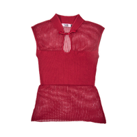 GG CNY Red Knitted Sleeveless Top