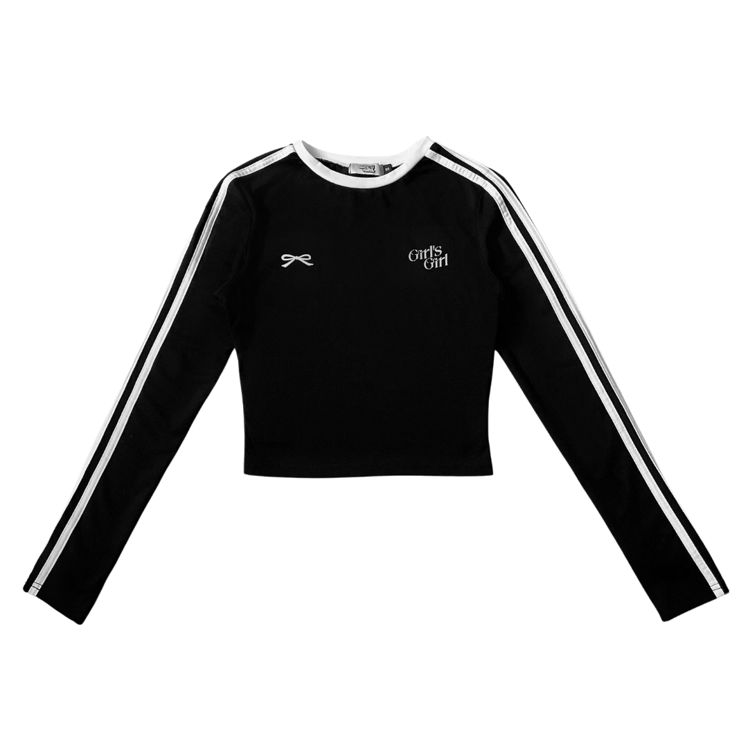 Girl'sGirl Striped Black Long Sleeves