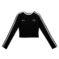 Girl'sGirl Striped Black Long Sleeves