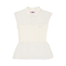 GG CNY White Knitted Sleeveless Top
