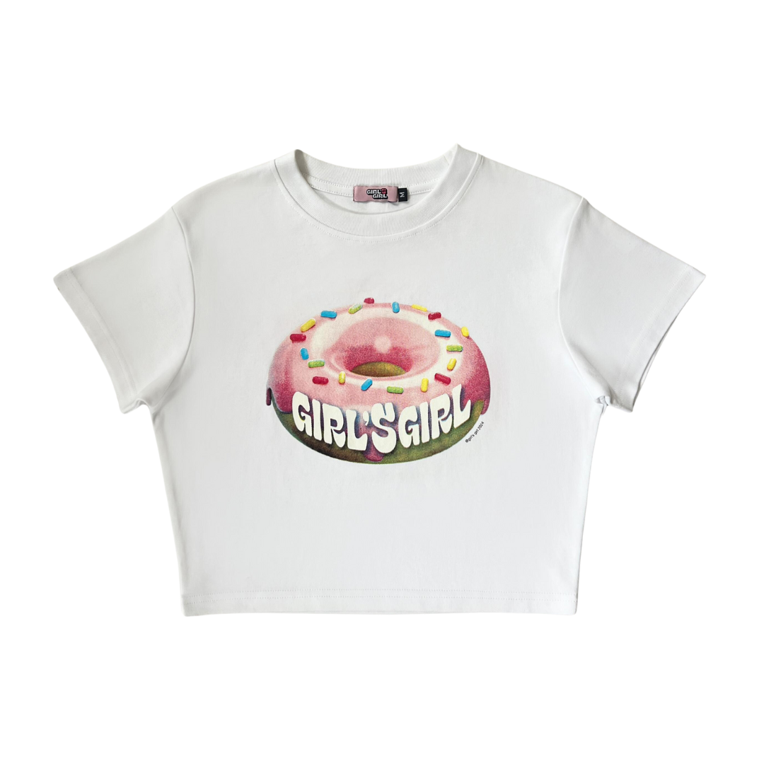 Girl'sGirl Doughnut White Crop Top