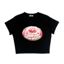 Girl'sGirl Doughnut Black Crop Top