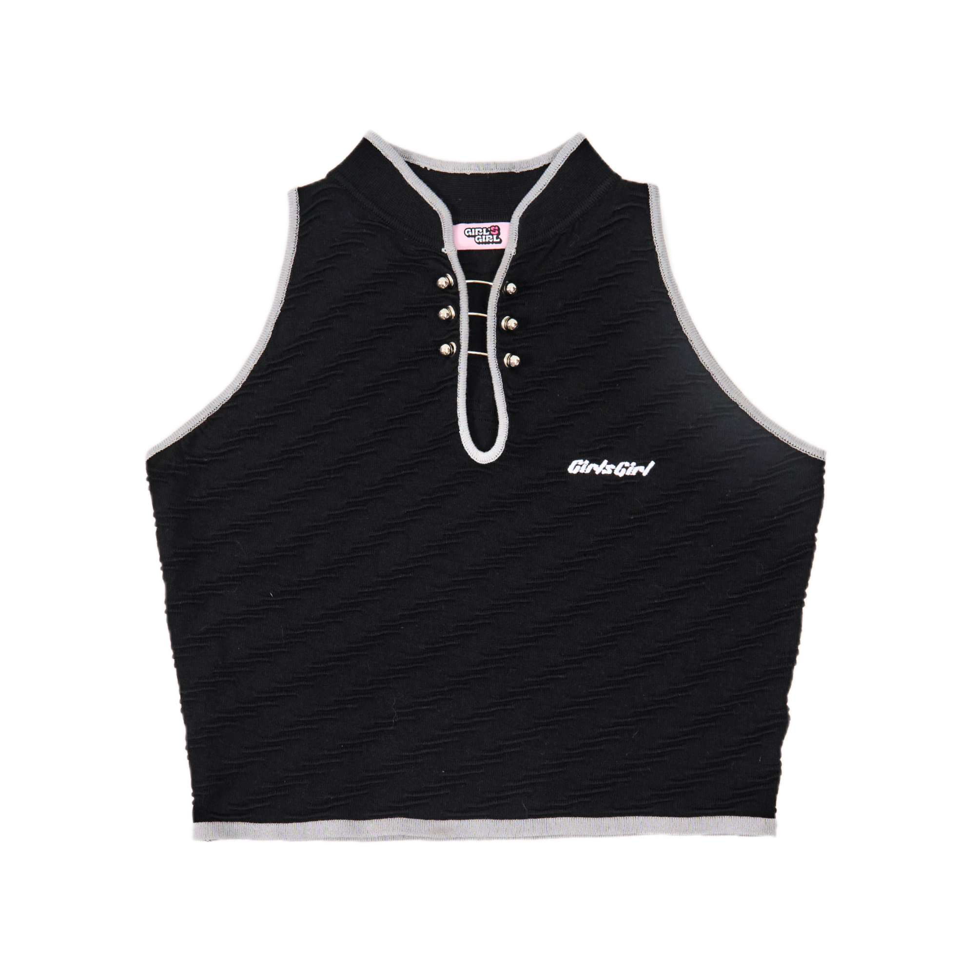 GG CNY Black Chinese Retro Crop Top