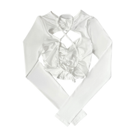 Girl'sGirl White Backless Long Sleeve