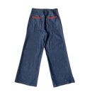 GG CNY Red Lace Trimmed Denim Pants